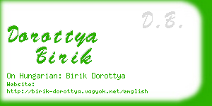 dorottya birik business card